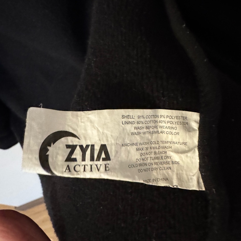 Zyia Hooded Zip-up Sweatshirt Jacket Size Large - Picture 6 of 11